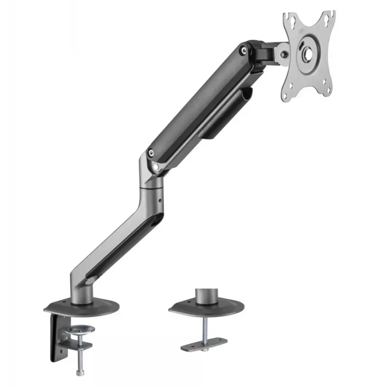 Monitor mount Gembird MA-DA1-05 clamp/grommet for 17–32 inch screens, VESA 75x75–100x100, max load 9 kg, grey
