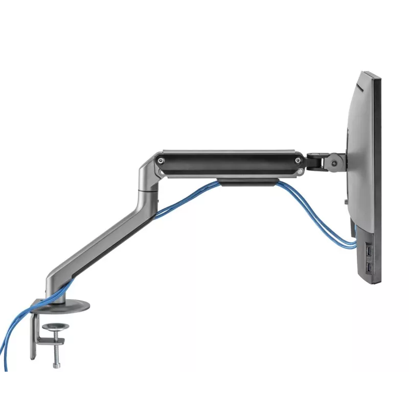 Monitor mount Gembird MA-DA1-05 clamp/grommet for 17–32 inch screens, VESA 75x75–100x100, max load 9 kg, grey