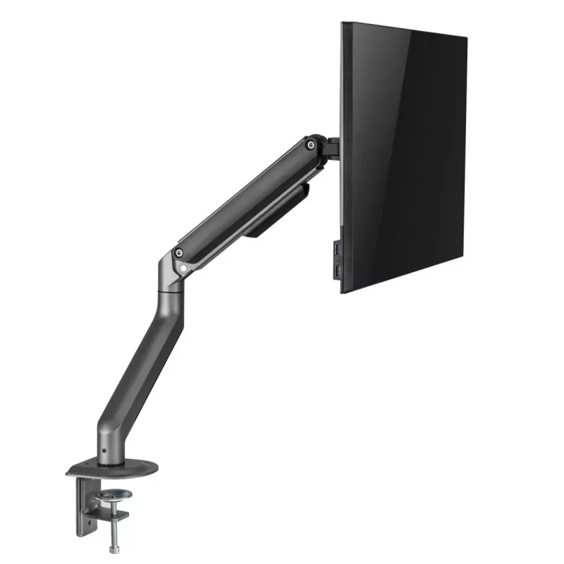 Monitor mount Gembird MA-DA1-05 clamp/grommet for 17–32 inch screens, VESA 75x75–100x100, max load 9 kg, grey