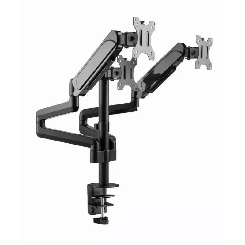 Monitor mount GEMBIRD MA-DA3-01 3-arm desk clamp/grommet for up to 3×27 inch, VESA 75/100, gas spring, black