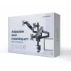 Monitor mount GEMBIRD MA-DA3-01 3-arm desk clamp/grommet for up to 3×27 inch, VESA 75/100, gas spring, black