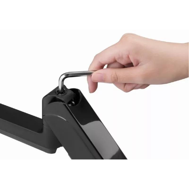 Monitor mount GEMBIRD MA-DA3-01 3-arm desk clamp/grommet for up to 3×27 inch, VESA 75/100, gas spring, black
