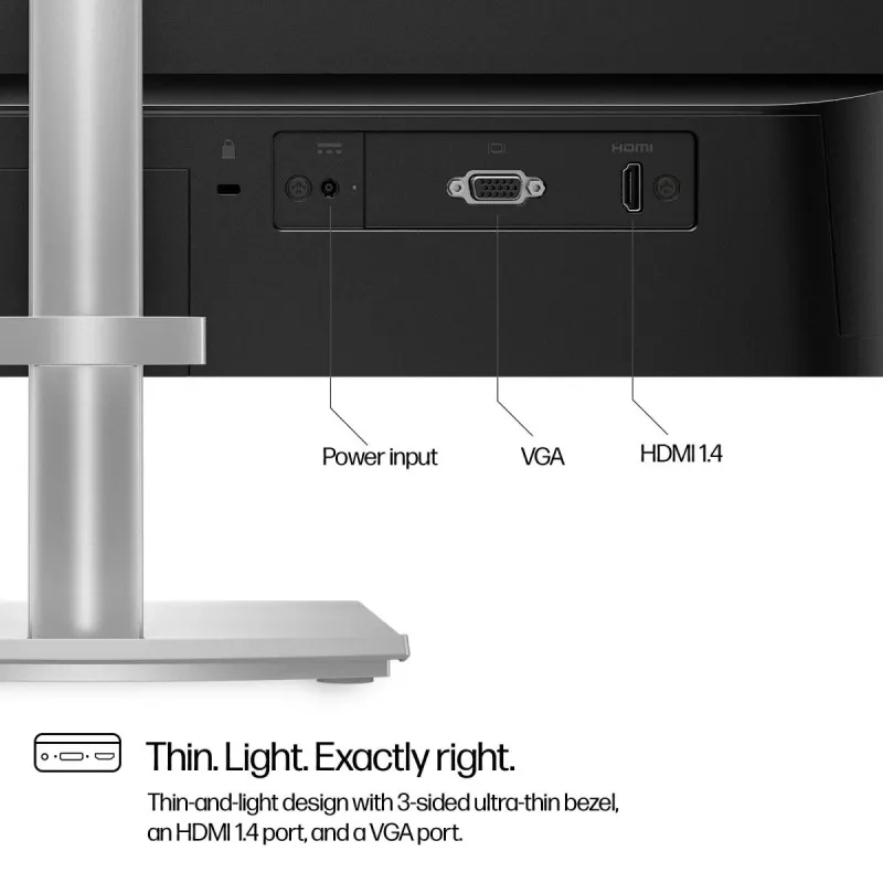 HP Desktop Monitor - Series 5 524sh - 24in - 1920x1080 (FHD) - IPS - Height Adjustable