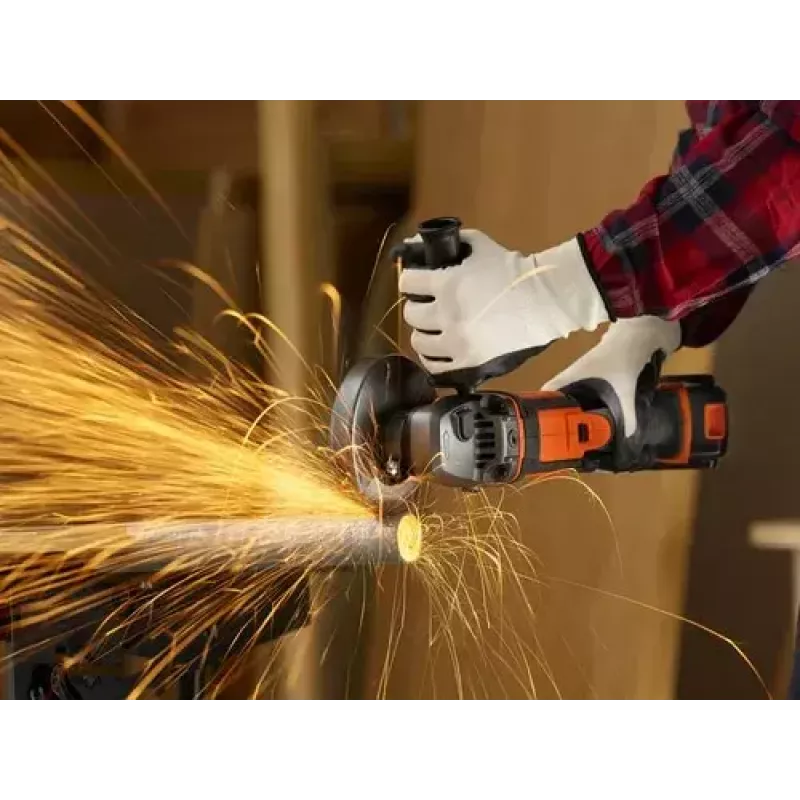 Angle grinder Black & Decker BCG720N — cordless 18V Li-Ion, 12.5 cm disc, up to 8600 RPM, 3 handle positions