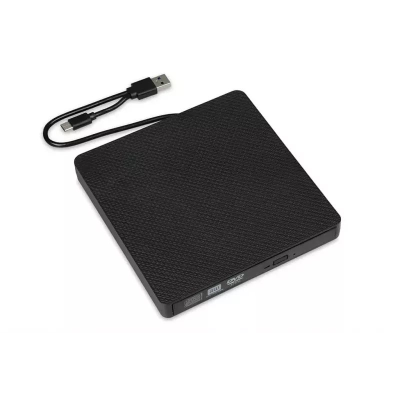 Optical Disc Drive IBOX IED03 DVD±RW USB 3.1 Gen1 (USB-C) Black, tray, 24x CD / 8x DVD