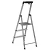 Folding ladder Krause 126313 — aluminium 3-step stepladder, max height 140 cm, load 150 kg, non-slip steps and feet
