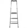 Folding ladder Krause 126313 — aluminium 3-step stepladder, max height 140 cm, load 150 kg, non-slip steps and feet