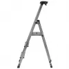 Folding ladder Krause 126313 — aluminium 3-step stepladder, max height 140 cm, load 150 kg, non-slip steps and feet
