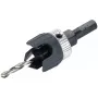 Screw starter Wolfcraft 2544000, hexagonal shank, tool steel, for non-ferrous metal, 90° deepening, includes Allen key