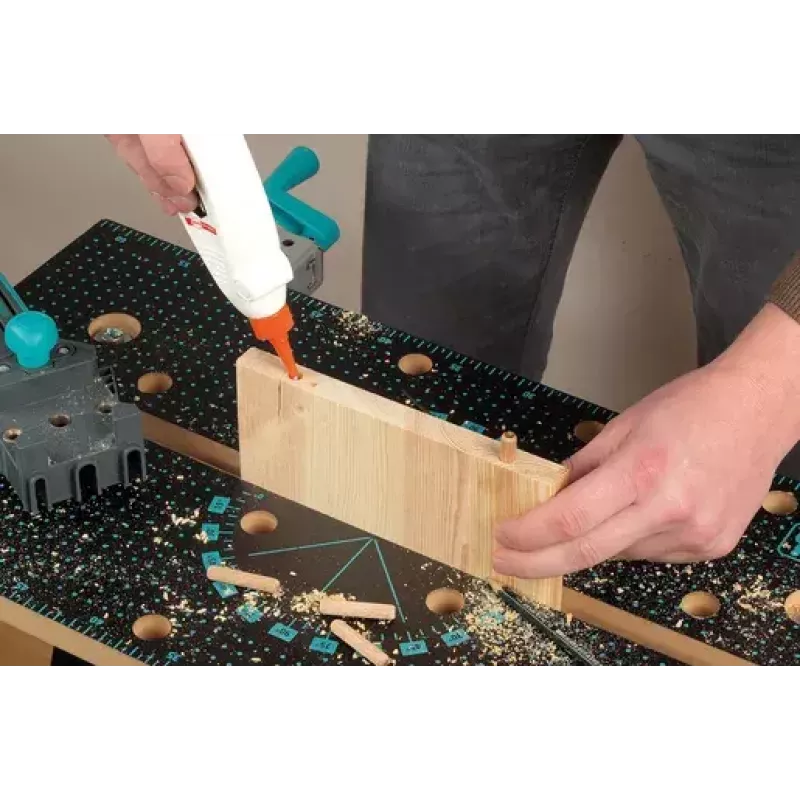 Mounting tool Wolfcraft Dowelmaster for dowel pins 6/8/10 mm, board thickness 1.2–30 mm, plastic/steel, black