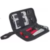 Network Tool Kit INTELLINET 4-Piece — punch down tool, crimping tool, network cable tester, black