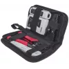 Network Tool Kit INTELLINET 4-Piece — punch down tool, crimping tool, network cable tester, black