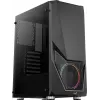 PC case AEROCOOL Zauron Midi Tower Black — Midi-Tower, side window, supports ATX/microATX/Mini-ITX, max GPU 32.5 cm, CPU cooler height 166 mm, 2x 3.5 inch bays, 4x 2.5 inch bays