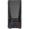 PC case AEROCOOL Zauron Midi Tower Black — Midi-Tower, side window, supports ATX/microATX/Mini-ITX, max GPU 32.5 cm, CPU cooler height 166 mm, 2x 3.5 inch bays, 4x 2.5 inch bays