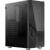PC case AEROCOOL Zauron Midi Tower Black — Midi-Tower, side window, supports ATX/microATX/Mini-ITX, max GPU 32.5 cm, CPU cooler height 166 mm, 2x 3.5 inch bays, 4x 2.5 inch bays