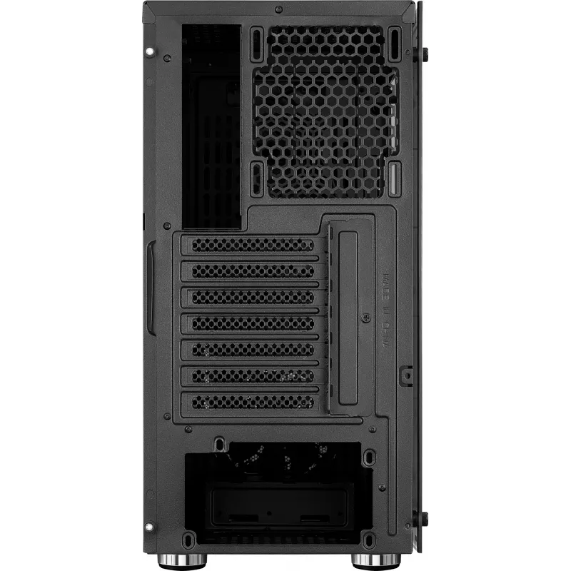 PC case AEROCOOL Zauron Midi Tower Black — Midi-Tower, side window, supports ATX/microATX/Mini-ITX, max GPU 32.5 cm, CPU cooler height 166 mm, 2x 3.5 inch bays, 4x 2.5 inch bays