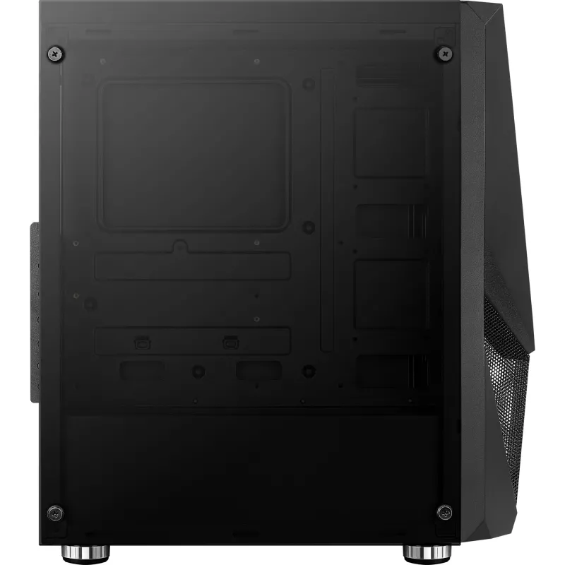 PC case AEROCOOL Zauron Midi Tower Black — Midi-Tower, side window, supports ATX/microATX/Mini-ITX, max GPU 32.5 cm, CPU cooler height 166 mm, 2x 3.5 inch bays, 4x 2.5 inch bays