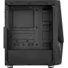 PC case AEROCOOL Zauron Midi Tower Black — Midi-Tower, side window, supports ATX/microATX/Mini-ITX, max GPU 32.5 cm, CPU cooler height 166 mm, 2x 3.5 inch bays, 4x 2.5 inch bays