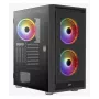 PC Midi Tower case AEROCOOL Graphite‑G‑BK‑v2 — Black, ATX/Micro‑ATX/Mini‑ITX, front 2×140mm+rear 1×140mm