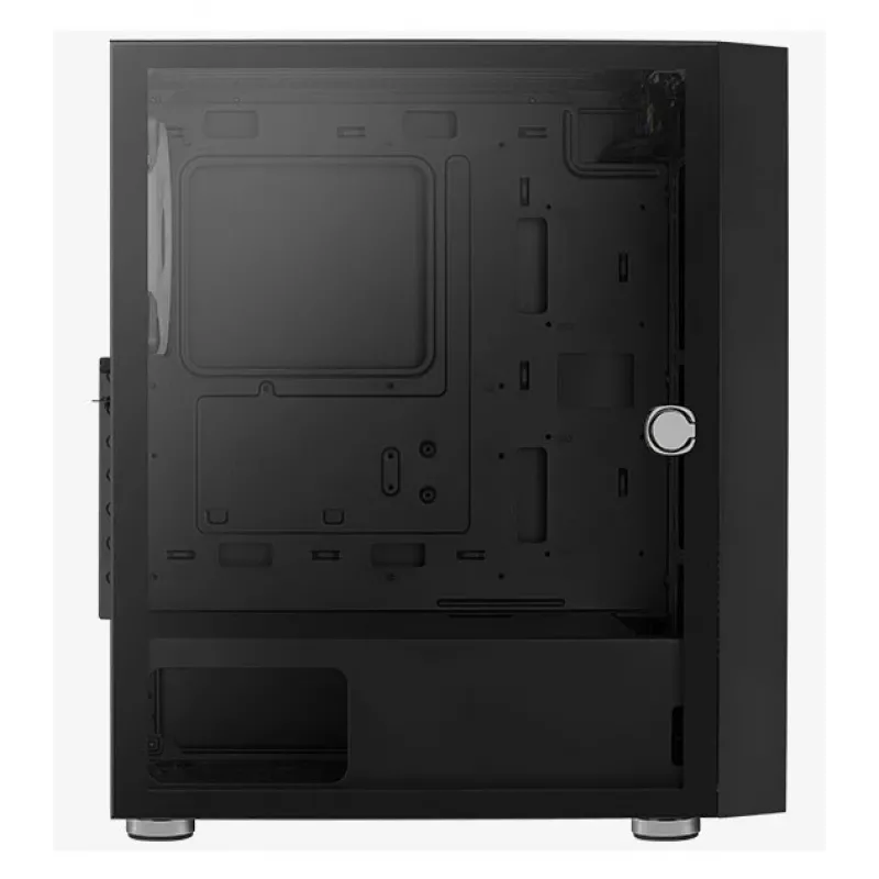 PC Midi Tower case AEROCOOL Graphite‑G‑BK‑v2 — Black, ATX/Micro‑ATX/Mini‑ITX, front 2×140mm+rear 1×140mm