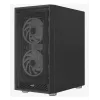 PC Midi Tower case AEROCOOL Graphite‑G‑BK‑v2 — Black, ATX/Micro‑ATX/Mini‑ITX, front 2×140mm+rear 1×140mm