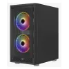 PC Midi Tower case AEROCOOL Graphite‑G‑BK‑v2 — Black, ATX/Micro‑ATX/Mini‑ITX, front 2×140mm+rear 1×140mm