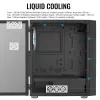 PC Midi Tower case AEROCOOL Graphite‑G‑BK‑v2 — Black, ATX/Micro‑ATX/Mini‑ITX, front 2×140mm+rear 1×140mm
