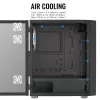 PC Midi Tower case AEROCOOL Graphite‑G‑BK‑v2 — Black, ATX/Micro‑ATX/Mini‑ITX, front 2×140mm+rear 1×140mm
