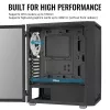 PC Midi Tower case AEROCOOL Graphite‑G‑BK‑v2 — Black, ATX/Micro‑ATX/Mini‑ITX, front 2×140mm+rear 1×140mm