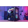 PC Midi Tower case AEROCOOL Graphite‑G‑BK‑v2 — Black, ATX/Micro‑ATX/Mini‑ITX, front 2×140mm+rear 1×140mm