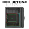PC case AEROCOOL Raider Mini G V3 Mini-ITX / microATX, black, side window, green LED, max GPU 285 mm, CPU cooler 159 mm