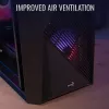 PC case AEROCOOL Raider Mini G V3 Mini-ITX / microATX, black, side window, green LED, max GPU 285 mm, CPU cooler 159 mm