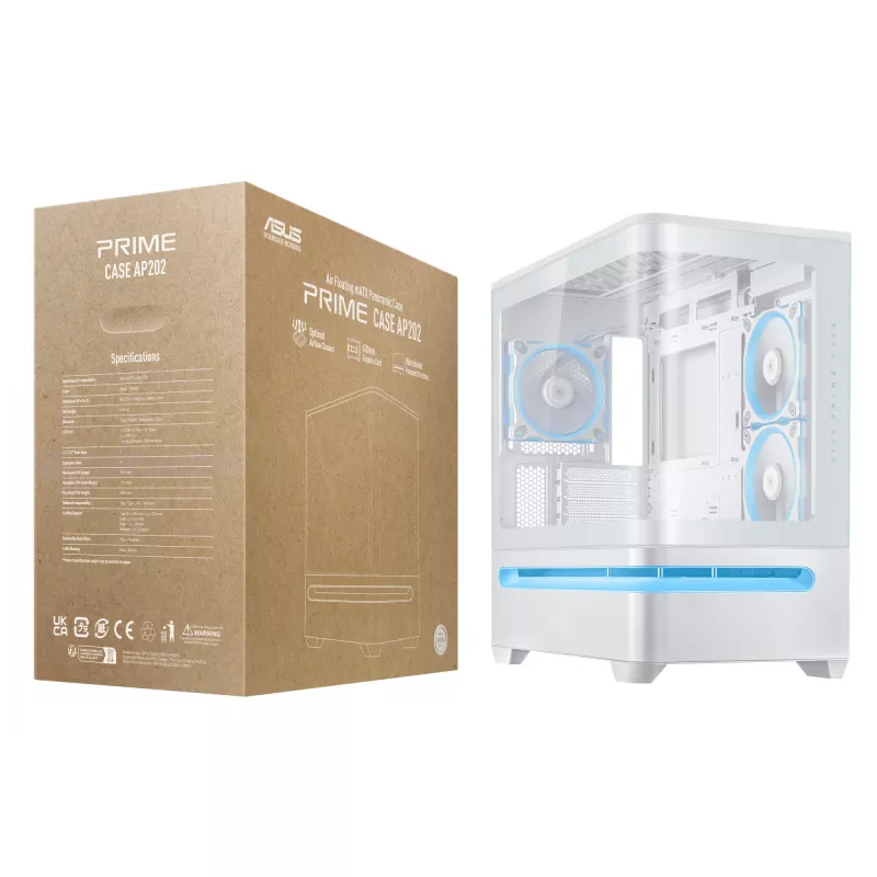 ASUS PRIME AP202 ARGB Midi Tower White