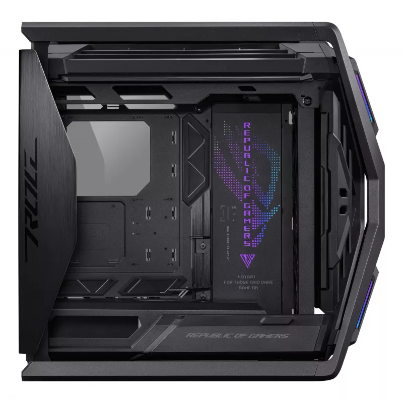 PC Case ASUS ROG Hyperion GR701 BTF Edition Tower — black, tempered glass, E-ATX/ATX/microATX support, 46 cm GPU, 420 mm top radiator