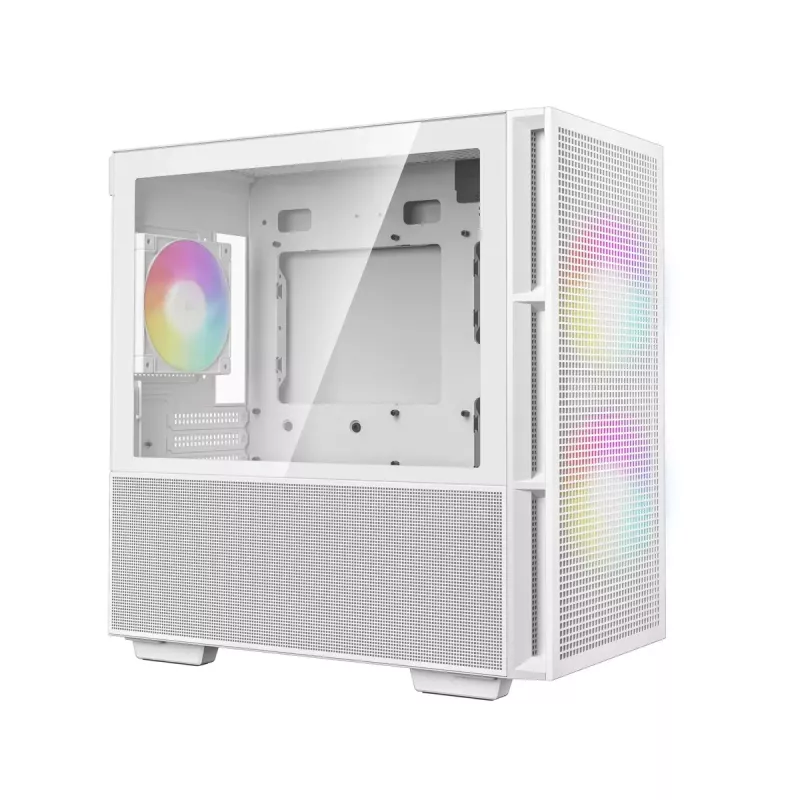 DeepCool CH360 Micro-ATX PC case, tempered glass, without PSU, White