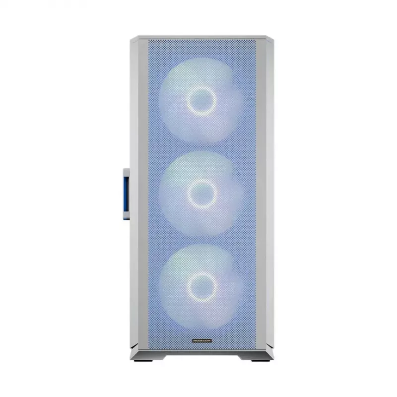 PC Case MODECOM HORIZON FLOW MIDI White — Midi-Tower, ARGB, Tempered Glass, micro ATX, USB-C, 3x140mm front, 1x140mm rear, GPU up to 400 mm, CPU cooler height 172 mm