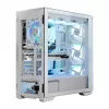 PC Case MODECOM HORIZON FLOW MIDI White — Midi-Tower, ARGB, Tempered Glass, micro ATX, USB-C, 3x140mm front, 1x140mm rear, GPU up to 400 mm, CPU cooler height 172 mm