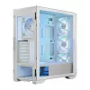 PC Case MODECOM HORIZON FLOW MIDI White — Midi-Tower, ARGB, Tempered Glass, micro ATX, USB-C, 3x140mm front, 1x140mm rear, GPU up to 400 mm, CPU cooler height 172 mm