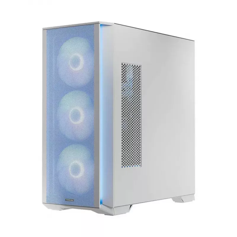 PC Case MODECOM HORIZON FLOW MIDI White — Midi-Tower, ARGB, Tempered Glass, micro ATX, USB-C, 3x140mm front, 1x140mm rear, GPU up to 400 mm, CPU cooler height 172 mm