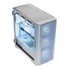 PC Case MODECOM HORIZON FLOW MIDI White — Midi-Tower, ARGB, Tempered Glass, micro ATX, USB-C, 3x140mm front, 1x140mm rear, GPU up to 400 mm, CPU cooler height 172 mm