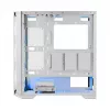 PC Case MODECOM HORIZON FLOW MIDI White — Midi-Tower, ARGB, Tempered Glass, micro ATX, USB-C, 3x140mm front, 1x140mm rear, GPU up to 400 mm, CPU cooler height 172 mm