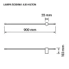 LED wall lamp ActiveJet AJE-HILTON Patina Gold 13W 3000K 555lm 900mm Indoor CRI80