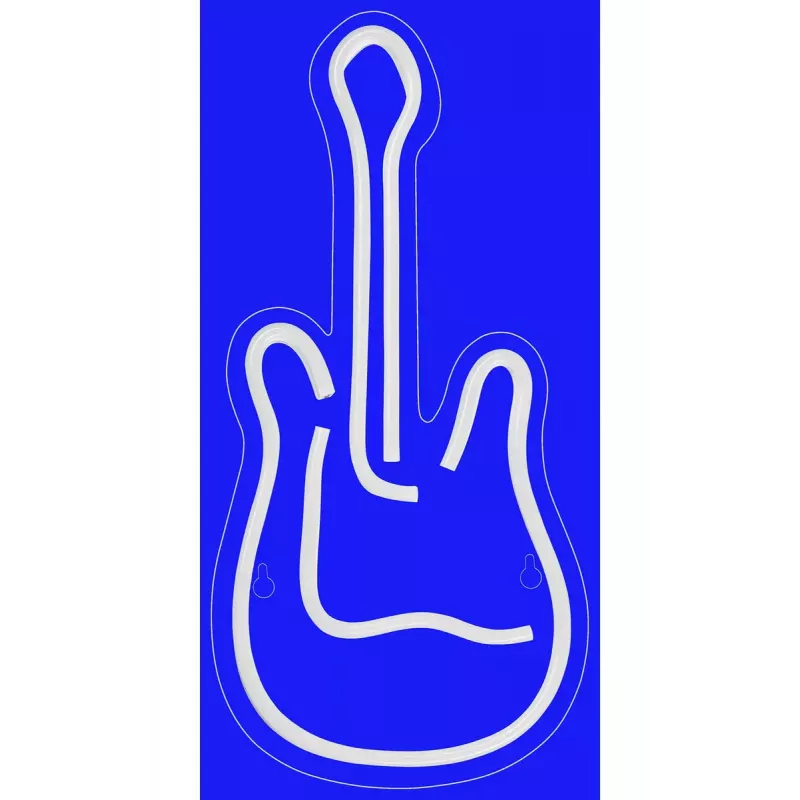 LED neon sign ActiveJet AJE-NEON GUITAR multicolour USB 5V, 240×176×20 mm, surfaced mount