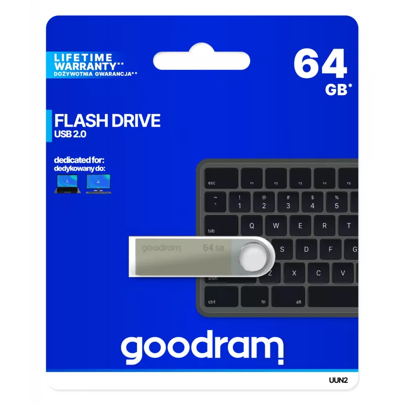 Goodram UUN2 USB flash drive 64 GB USB Type-A 2.0 Silver