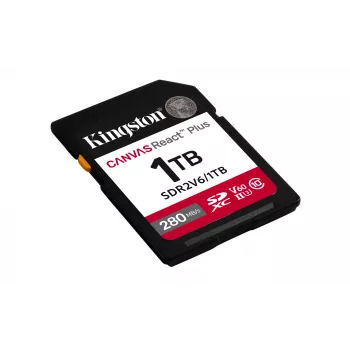 Kingston Technology 1TB Canvas React Plus SDXC UHS-II 280R/150W U3 V60 for Full HD/4K