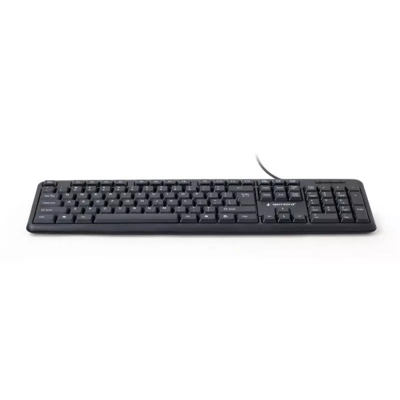 GEMBIRD KB-U-103 Standard - Keyboard - Cored USB - Black - Qwerty US/Int'l
