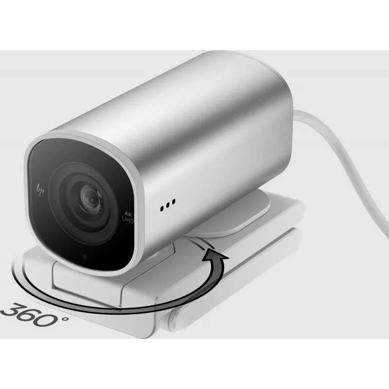 HP 960 4K Streaming Webcam, 8 MP, 3840 x 2160 pixels, 4K Ultra HD, 30 fps, 5x, Home