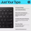 HP 350 Compact Multi-Device Bluetooth Keyboard, Wireless, Bluetooth, Mechanical, QWERTY, Black