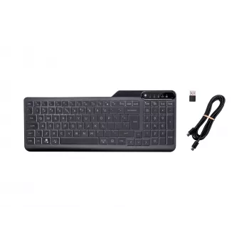 HP 400 Backlit Wired Keyboard, Full-size (100%), Wired, USB, Mechanical, QWERTY, Black
