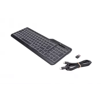 HP 400 Backlit Wired Keyboard, Full-size (100%), Wired, USB, Mechanical, QWERTY, Black